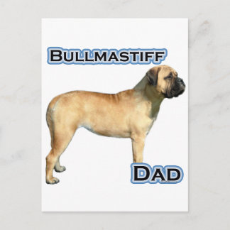 Bullmastiff Dad 4 Postcard