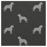 Bullmastiff Dog Breed Silhouettes Patterned Fabric