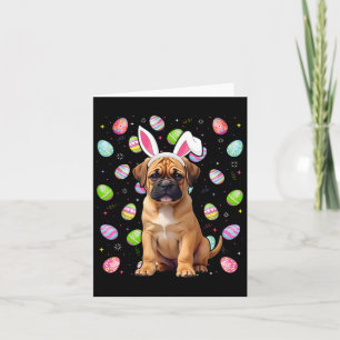 Bullmastiff Dog Easter Egg Hunt Bunny Ear Bullmast Card