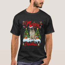 Bullmastiff Dog Lover Lighting Santa Bullmastiff T-Shirt