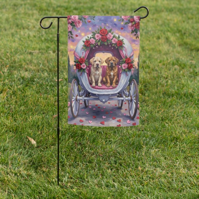 Bullmastiff Dog Valentine's Day  Garden Flag (In SItu)