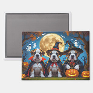 Bullmastiff Dogs Pumpkin Halloween Funny Magnet