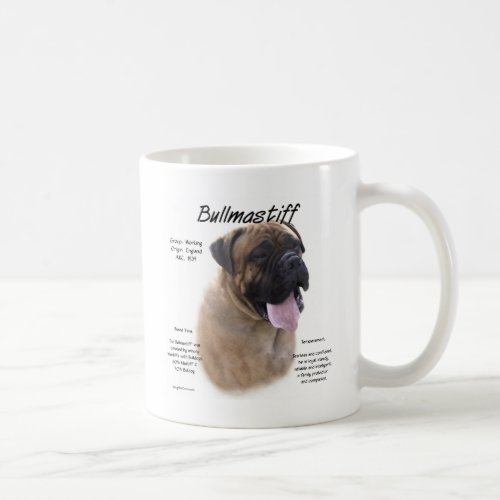 Bullmastiff fawn History Design Coffee Mug
