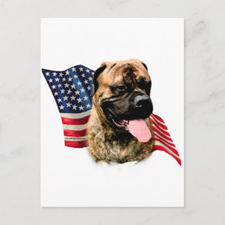 Bullmastiff Flag Postcard