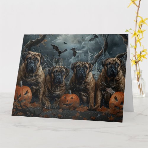 Bullmastiff Halloween Night Doggy Delight Card