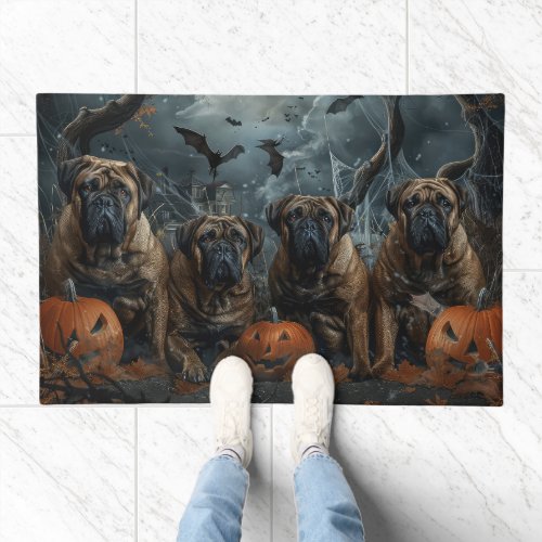 Bullmastiff Halloween Night Doggy Delight Doormat