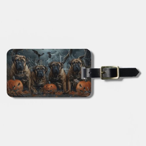 Bullmastiff Halloween Night Doggy Delight Luggage Tag