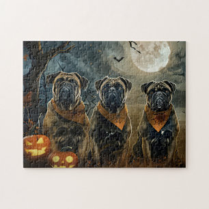 Bullmastiff Halloween Spooky Jigsaw Puzzle