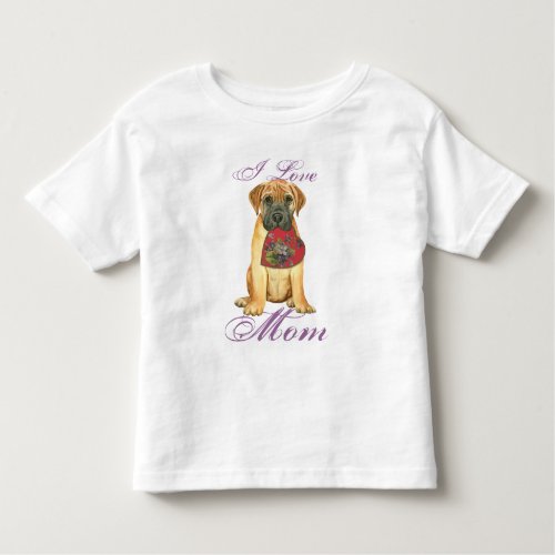 Bullmastiff Heart Mom Toddler T_shirt