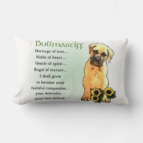 Bullmastiff Heritage of Love Gifts Lumbar Pillow