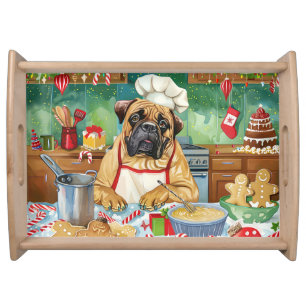 Bullmastiff Holiday Baking: Festive Christmas Serving Tray