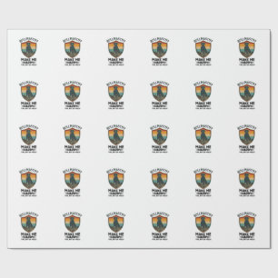 Bullmastiff Make Me Happy Dog Shield Retro Sunset Wrapping Paper