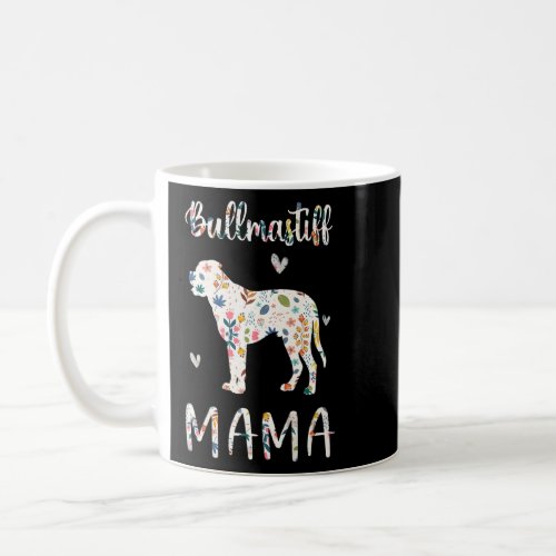 Bullmastiff Mama Floral Dog Mom Love  Coffee Mug