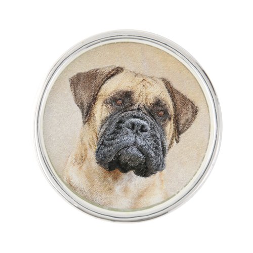 Bullmastiff Painting _ Cute Original Dog Art Lapel Pin