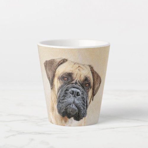 Bullmastiff Painting _ Cute Original Dog Art Latte Mug