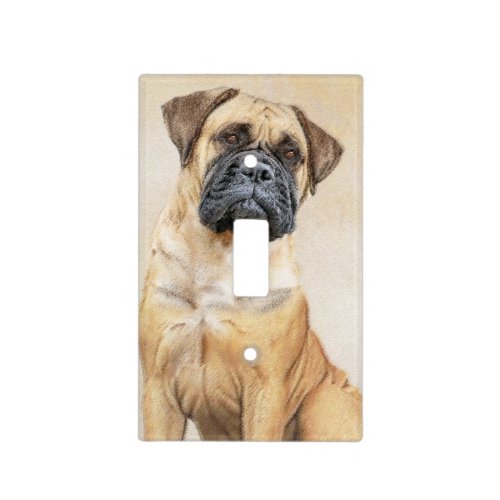 Bullmastiff Painting _ Cute Original Dog Art Light Switch Cover