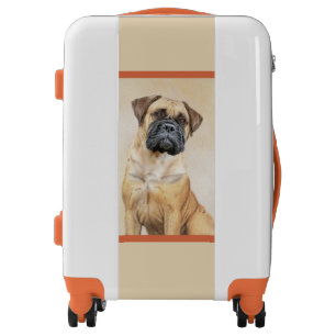 Bullmastiff Painting - Cute Original Dog Art Luggage
