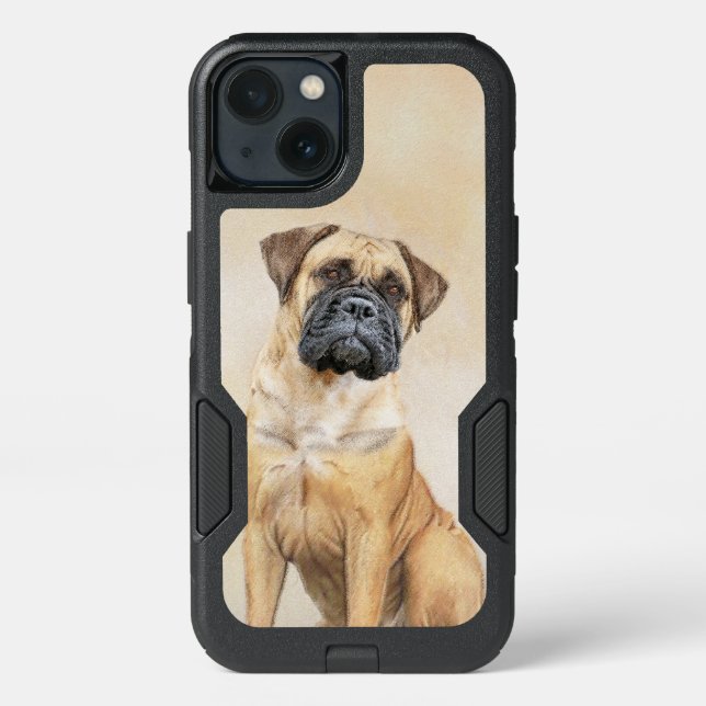 Bullmastiff Painting - Cute Original Dog Art Otterbox iPhone Case (Back)