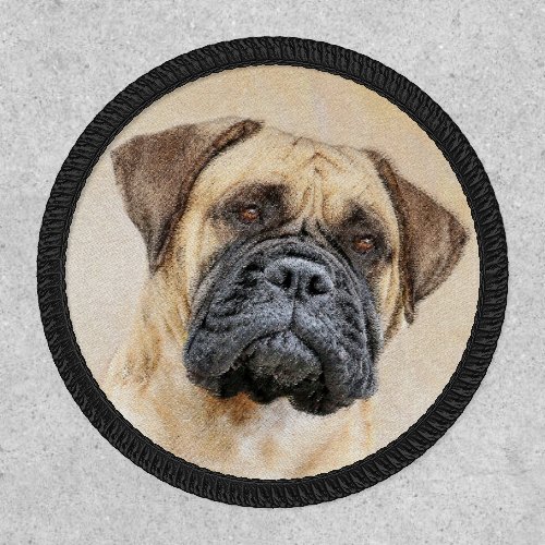 Bullmastiff Painting _ Cute Original Dog Art Patch