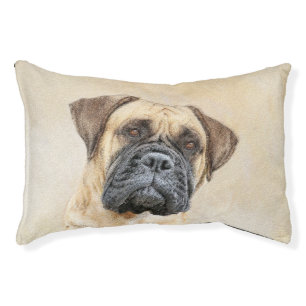 Bullmastiff Painting - Cute Original Dog Art Pet Bed