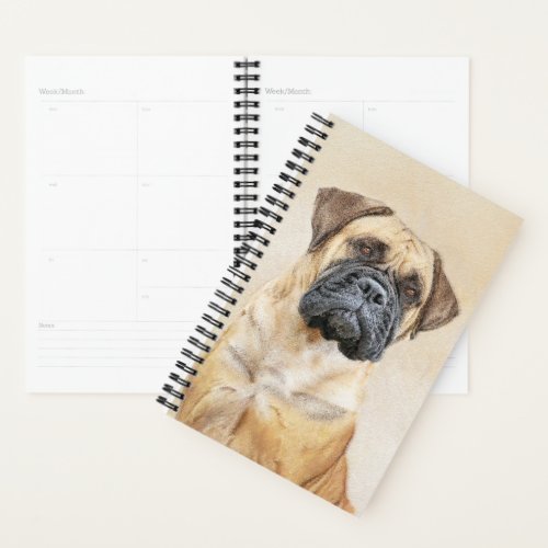 Bullmastiff Painting _ Cute Original Dog Art Planner