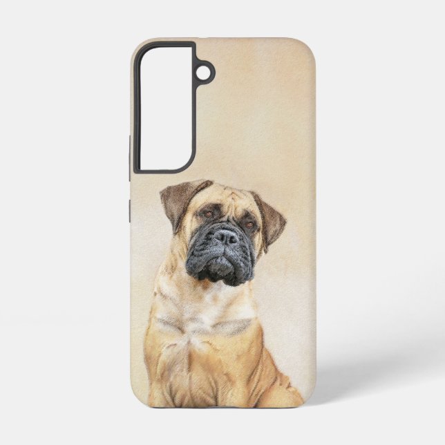 Bullmastiff Painting - Cute Original Dog Art Samsung Galaxy Case (Back)