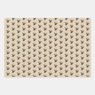 Bullmastiff Painting - Cute Original Dog Art Wrapping Paper Sheets