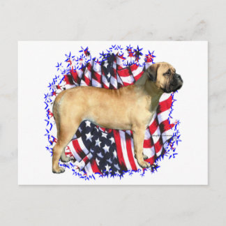 Bullmastiff Patriot Postcard