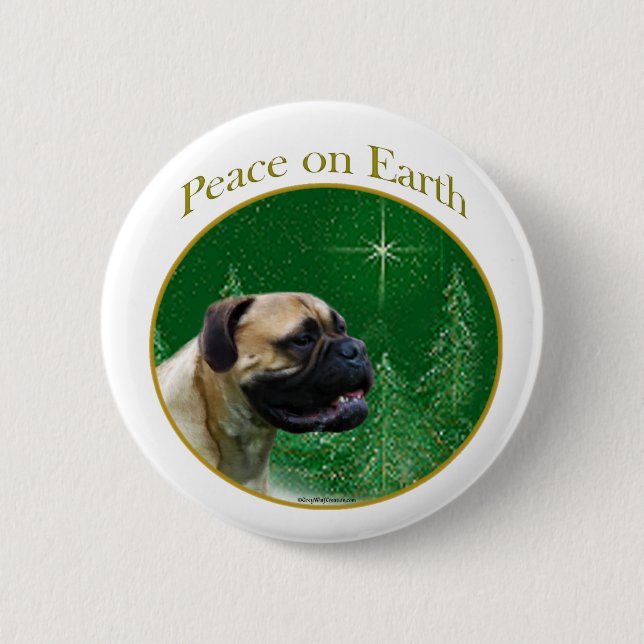 Bullmastiff Peace Button (Front)