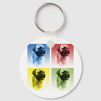 Bullmastiff Pop Art Keychain