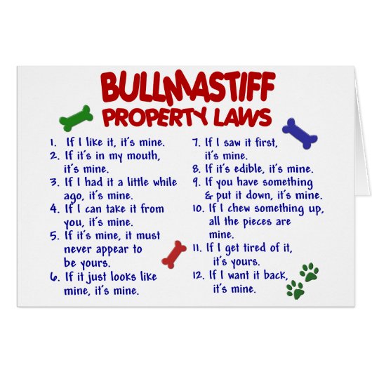 BULLMASTIFF Property Laws 2 (Front Horizontal)
