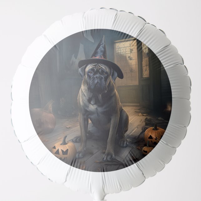 Bullmastiff Pumpkins Halloween Scary  Balloon (Front)