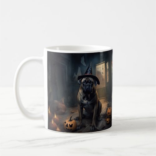 Bullmastiff Pumpkins Halloween Scary  Coffee Mug