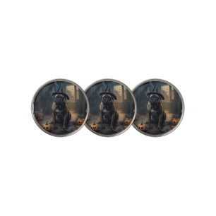 Bullmastiff Pumpkins Halloween Scary Golf Ball Marker