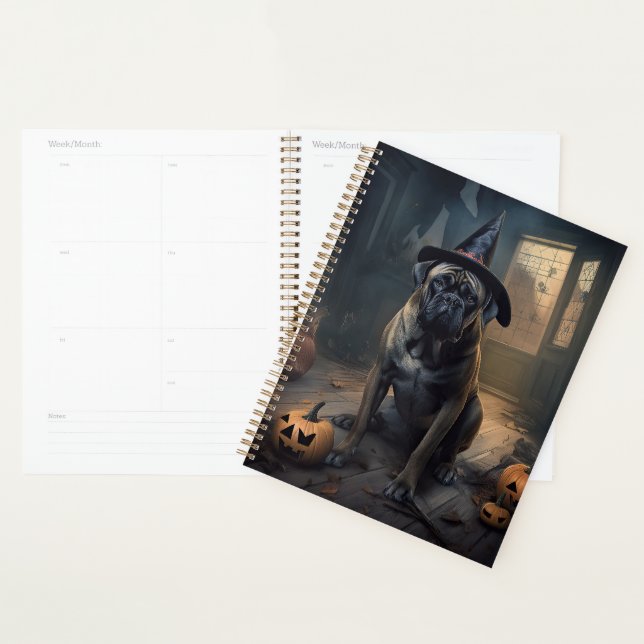 Bullmastiff Pumpkins Halloween Scary  Planner (Display)