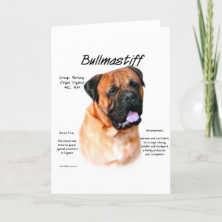 Bullmastiff (red) History Design Card