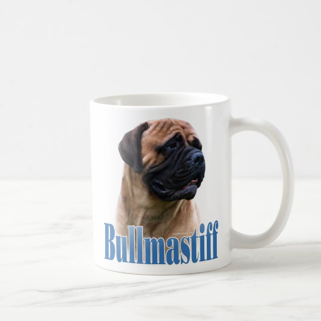 Bullmastiff (red) Name Coffee Mug (Right)