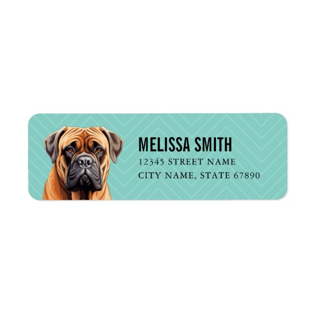Bullmastiff Return Address Labels (Front)