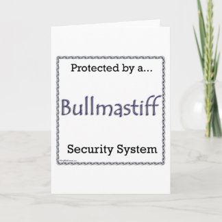 Bullmastiff Security System Holiday Card