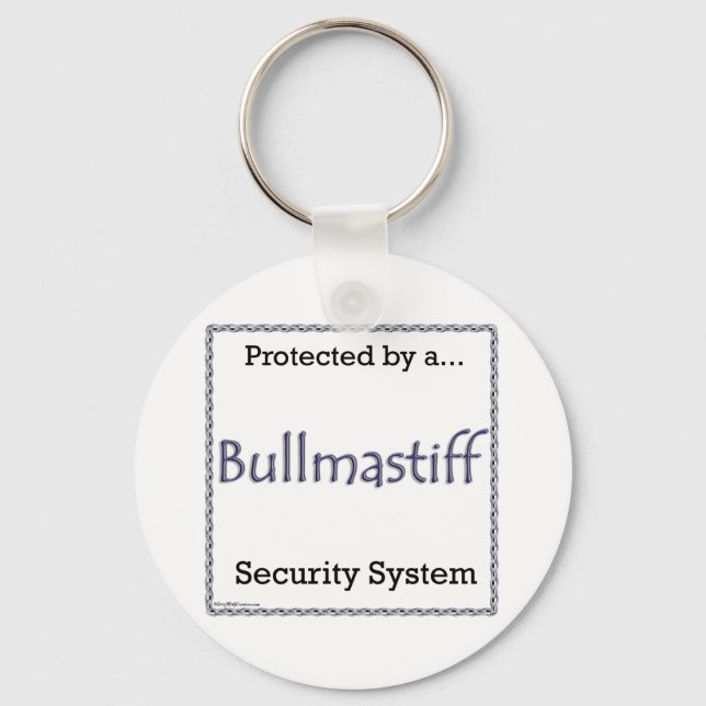 Bullmastiff Security System Keychain (Front)