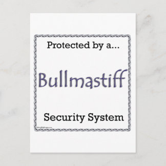 Bullmastiff Security System Postcard