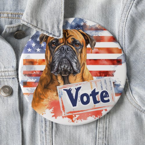 Bullmastiff US Elections Vote for a Change Button