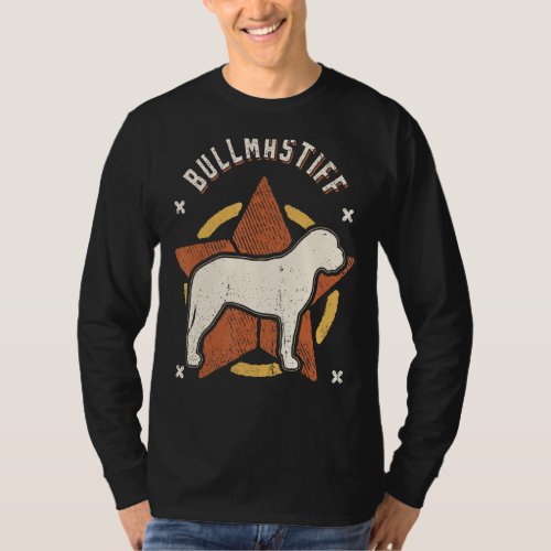 Bullmastiff Vintage Retro Classic Dog T_Shirt