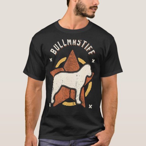 Bullmastiff Vintage Retro Classic Dog T_Shirt