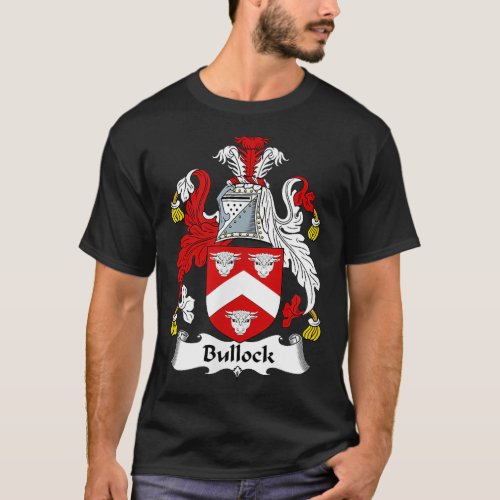 Bullock Coat of Arms  Family Crest  T_Shirt