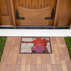 Bullpew Chat Love Coir Door Mat Size: 24" x 16"