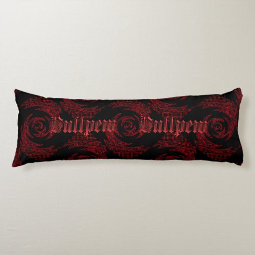 Bullpew_twirled zigzag chaos body pillow