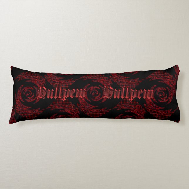 Bullpew-twirled zigzag chaos body pillow (Front)