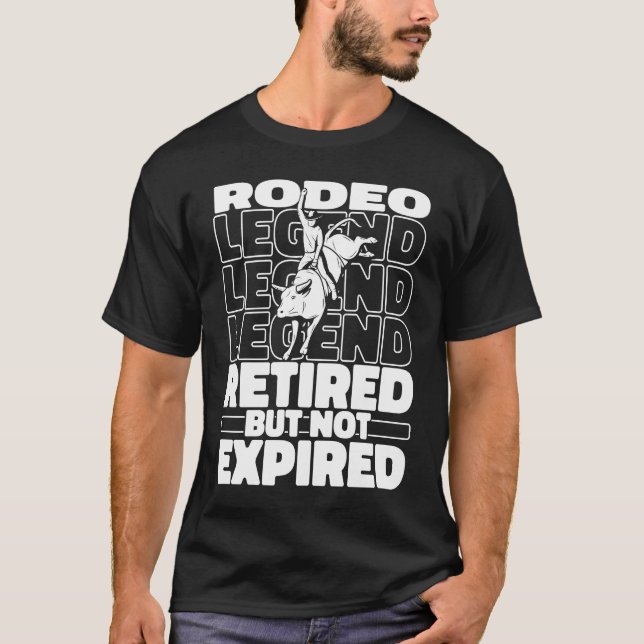Bullrider Retired Riding  Rodeo Bull T-Shirt (Front)