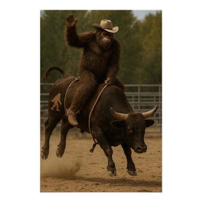 Bullriding Bigfoot Poster (Front)